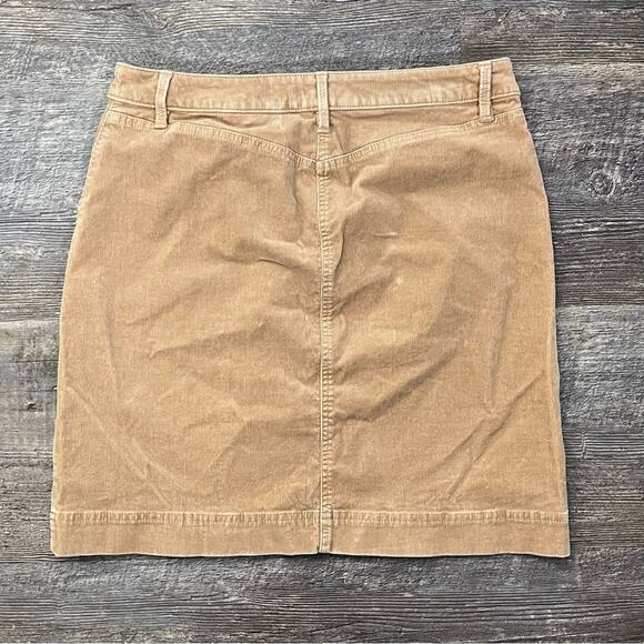 Talbots brown tan corduroy casual straight skirt size 10 petite 10P B101 - Picture 4 of 4